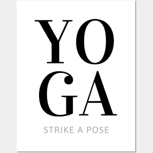 Yoga - Black Text Posters and Art